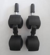 Rodizio para móveis roda de nylon kit s40 g bucha 13 mm mf até 90 kgs