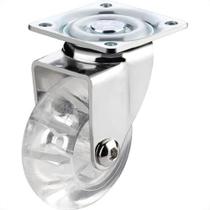 Rodizio Perkon Poliuretano Base Giratorio Transparente Sem Trava 50Mm 1238 Rodizio Perkon Poliuretano Base Giratorio Transparente Sem Trava 50Mm 1238
