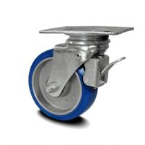 Rodizio Poliuretano Elástico 5 Pol. Placa Freio