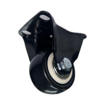 Rodízio preto (1.5/8 polegadas) com rolamento e placa fixa