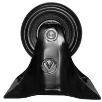 Rodízio PVC Preto 2" 50mm Fixo - A09420-F - Ajax Rodízio PVC Preto 2" 50mm Fixo - A09420-F - Ajax