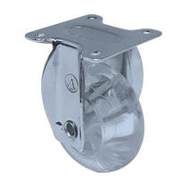 Rodízio roda fixo gel silicone 100mm 3 polegadas móveis 75mm