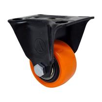 Rodízio roda fixo pvc laranja reforçado moveis 3 polega 75mm Rodízio roda fixo pvc laranja reforçado moveis 3 polega 75mm