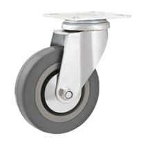 Rodízio roda giratório borracha pvc cinza aço 2" 50mm Rodízio roda giratório borracha pvc cinza aço 2" 50mm
