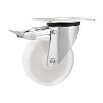 Rodízio roda giratório freio nylon aço zincado 2" 50mm 60kg Rodízio roda giratório freio nylon aço zincado 2" 50mm 60kg