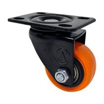 Rodízio roda giratório pvc laranja reforçado moveis 2" 50mm Rodízio roda giratório pvc laranja reforçado moveis 2" 50mm