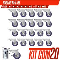 Rodízio Roda Silicone Para Moveis pesados 20 Unidades Anti Risco 38mm