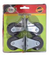 Rodízio Rodas 2 Giratórias + 2 Fixas - 2.5" - 6,5 cm. Idea Rodízio Rodas 2 Giratórias + 2 Fixas - 2.5" - 6,5 cm. Idea