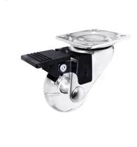 Rodízio Rodinha 35mm Com Trava Silicone Anti Risco