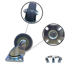 Rodízio Rodinha Giratório Placa Base Aço Roda PP Cinza Diâmetro 50mm 2" Altura 75mm Rodízio Rodinha Giratório Placa Base Aço Roda PP Cinza Diâmetro 50mm 2" Altura 75mm