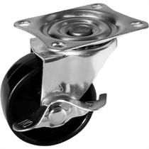 Rodizio Rodinha Mesa Giratorio com Freio R0389f Ro Preto 38mm (Pp) Alianca