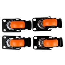 Rodizio Rodinhas Giratórias Borracha 4un C/ Freio Peso 400kg Rodizio Rodinhas Giratórias Borracha 4un C/ Freio Peso 400kg