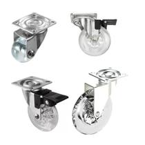 Rodizio Silicone 100mm 4 Peças Rodinha De Gel Para Moveis Em Geral 2 Com trava 2 sem trava