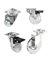 Rodizio Silicone 75mm 4 Peças Rodinha De Gel Para Moveis Em Geral 2 Com trava 2 sem trava