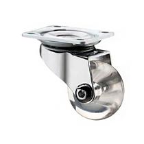 Rodizio Silicone (Gel) 35Mm Fix Chapa Plana 42 X 42 Sem Freio (Kit Com 4 Unidades)