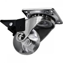 Rodizio Silicone Gold Base Giratoria Com Trava 35Mm Rodizio Silicone Gold Base Giratoria Com Trava 35Mm