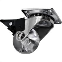 Rodizio Silicone Gold Base Giratoria Com Trava 35Mm Rodizio Silicone Gold Base Giratoria Com Trava 35Mm