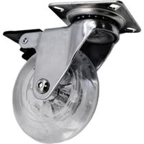 Rodizio Silicone Jomarca Base Giratoria Com Trava 75Mm Rodizio Silicone Jomarca Base Giratoria Com Trava 75Mm