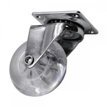 Rodizio Silicone Jomarca Base Giratoria Sem Trava 50Mm