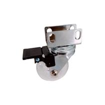 Rodízio Silicone Transparente 50mm de Chapa U 26 mm Soprano