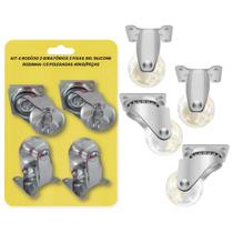 Rodízios 1.5 Polegadas Gel Silicone, Alta Capacidade de Carga de 40kg Cada BOM5529