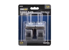 Rodízios de placa de borracha Wheel PROJEX, pacote com 2 polegadas Rodízios de placa de borracha Wheel PROJEX, pacote com 2 polegadas