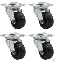 Rodízios de PVC de 32mm preta de parafusar.Kit com 4 pcs por 38,90. Rodízios de PVC de 32mm preta de parafusar.Kit com 4 pcs por 38,90.