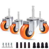 Rodízios ENYKE, haste longa de 2 polegadas, 600 kg com haste de 8 x 38 mm, conjunto de 4