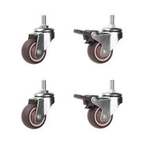 Rodízios Giratórios De Borracha Macia Para Móveis, 4 Peças, Rodas Silenciosas Para Carrinho, Berço