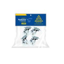 Rodizios mesa sem freio com 4 unidade 50mm transparente Aliança Metalurgica Rodizios mesa sem freio com 4 unidade 50mm transparente Aliança Metalurgica