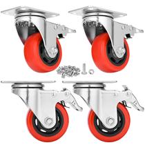 Rodízios Mofeetools Heavy Duty 3 polegadas de carga 544 kg com freios x4