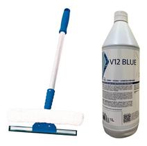 Rodo Combinado 25cm Com Cabo + Limpa Vidros Profissional 1l Rodo Combinado 25cm Com Cabo + Limpa Vidros Profissional 1l