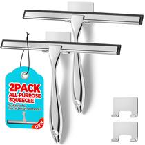 Rodo de chuveiro ALFLOD em aço inoxidável multiuso 25 cm 2PK Rodo de chuveiro ALFLOD em aço inoxidável multiuso 25 cm 2PK