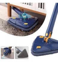 Rodo De Limpeza Esfregão Triangular Giratório Limpa Vidros C/ 1 pano