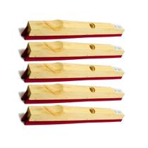 Rodo De Madeira 60cm Duplo Sem Cabo Kit 5 Rodo De Madeira 60cm Duplo Sem Cabo Kit 5