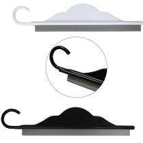 Rodo de pia de plastico com gancho preto / branco 20x4,5cm - SAZ COMERCIO