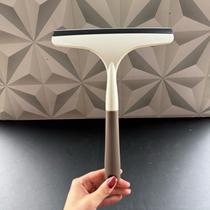 Rodo de plástico branco e marrom grande multiuso para pia banheiro limpeza rodinho de plastico branco marrom