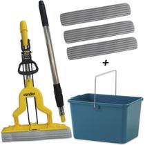 Rodo Dobrável Mop Limpador Vonder Com Balde e 3 Refis