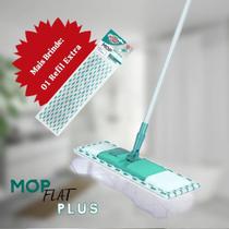 Rodo Esfregão Mop Flat Plus 360 Microfibra + 1 Refil Extra