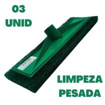 Rodo Esfregão Pesada Esponja Abrasiva Refil Limpeza Pesada 03 unid