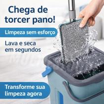 Rodo Flat Mop com Balde 2 Refil Lava e Seca 5L