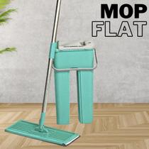 Rodo Flat Mop E Balde Lava E Seca Profissional Com 1 Refil Ultra Absorvente Rodo Mágico Limpeza Seca e Molhada