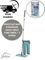 Rodo Flat Mop E Balde Lava E Seca Profissional Com 2 Refil