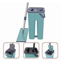 Rodo Flat Mop Limpeza Profissional 2 Refil Mopi Com Balde Rodo Flat Mop Limpeza Profissional 2 Refil Mopi Com Balde