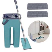 Rodo Flat Mop Limpeza Profissional 2 Refil Mopi Com Balde Rodo Flat Mop Limpeza Profissional 2 Refil Mopi Com Balde