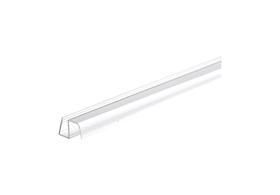 Rodo inferior transparente para porta de chuveiro CRL 102 cm com calha de gotejamento