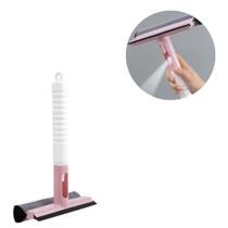 Rodo Limpa Vidro Dupla Face Spray Garrafa Limpeza Raspador