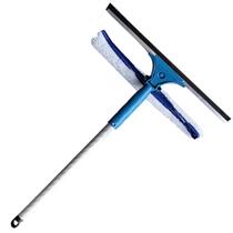 Rodo Limpa Vidros Combinado 45 Cm Régua Flanela Com Cabo Alumínio