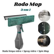 Rodo Limpa Vidros Spray Spin Mop 3 Em 1