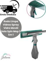 Rodo Limpa Vidros Spray Vidro Movél Sala Spin Mop 3 Em 1